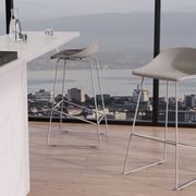 Pop Stool - Silver Grey Frame and Shell Seat gallery detail image