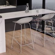 Pop Stool - Silver Grey Frame and Shell Seat gallery detail image