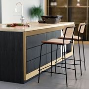 Rylie Stool Natural with Vegan Leather Seat gallery detail image