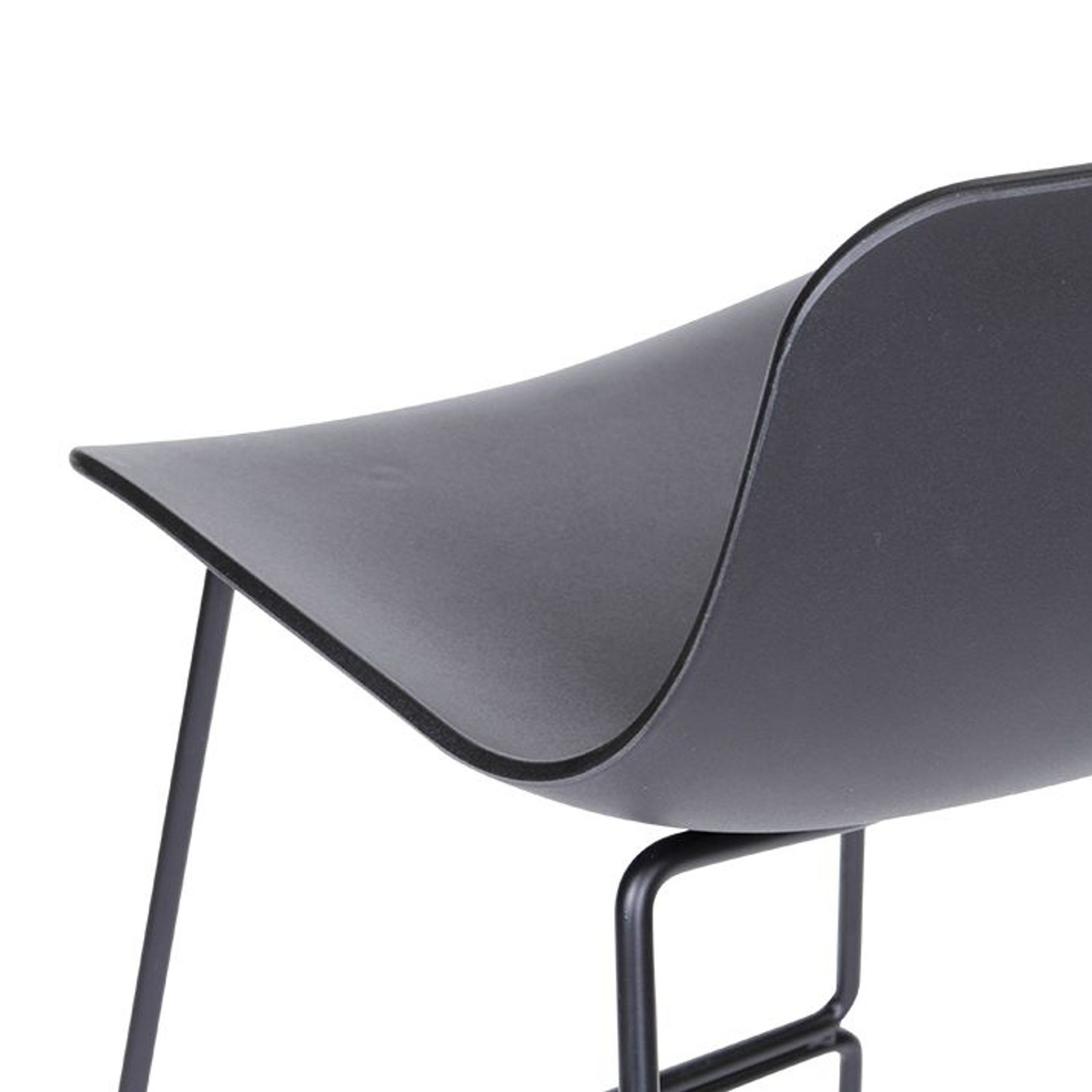 Umbria Stool -  Black Shell  - 77cm Commercial Bar Height gallery detail image