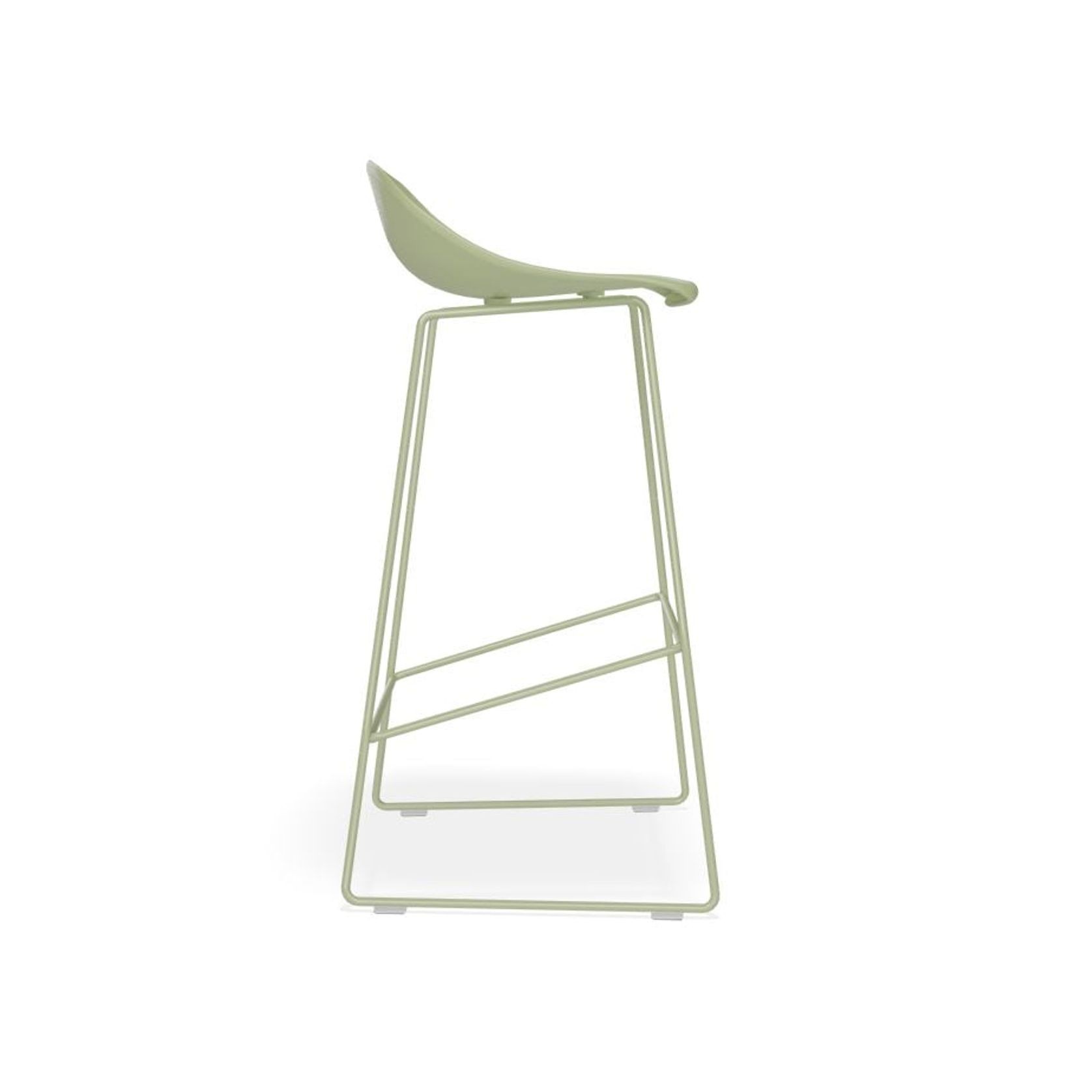 Pop Stool - Dusty Green Frame and Shell Seat gallery detail image