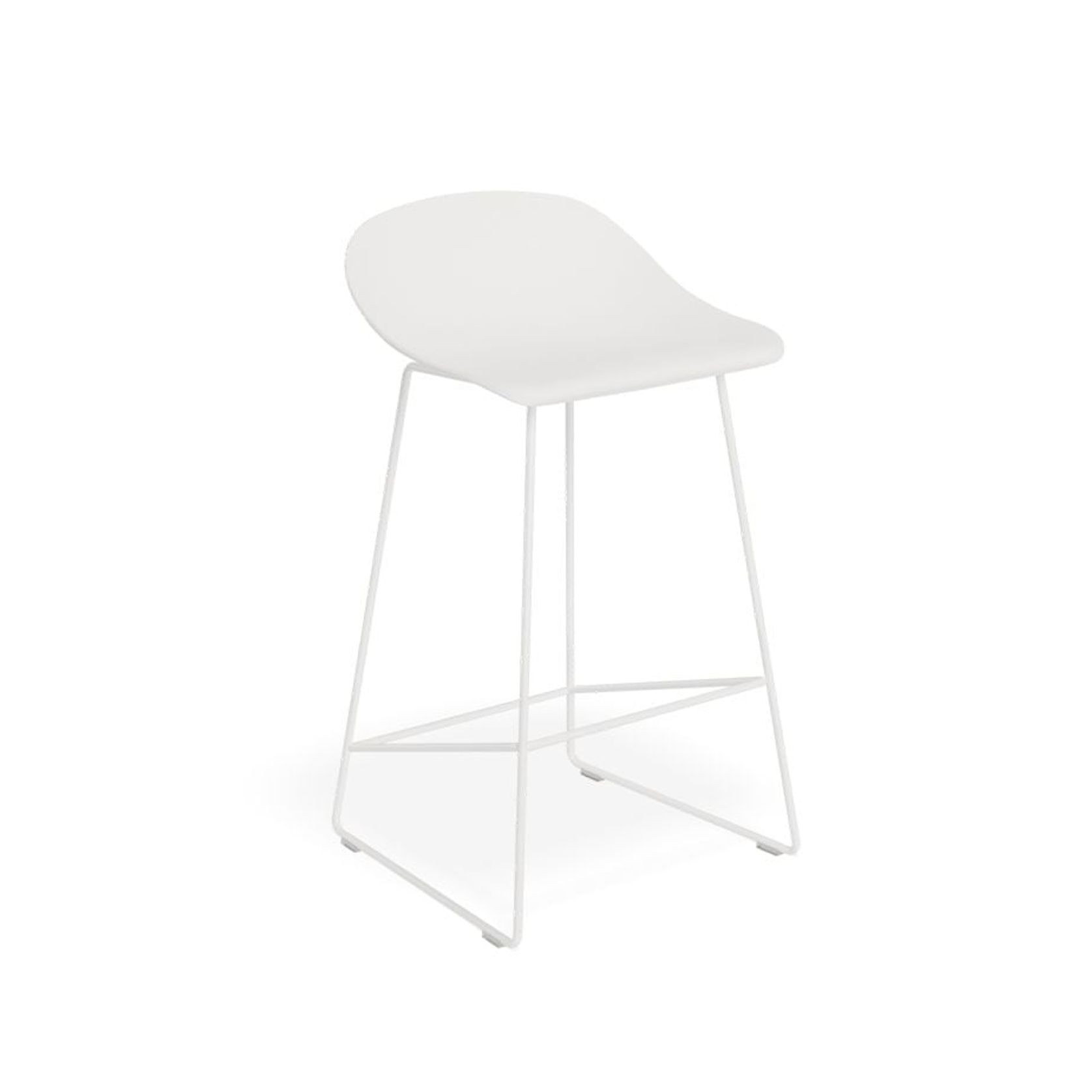 Pop Stool - White Frame and Shell Seat gallery detail image