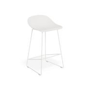 Pop Stool - White Frame and Shell Seat gallery detail image