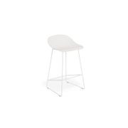 Pop Stool - White Frame and Shell Seat gallery detail image