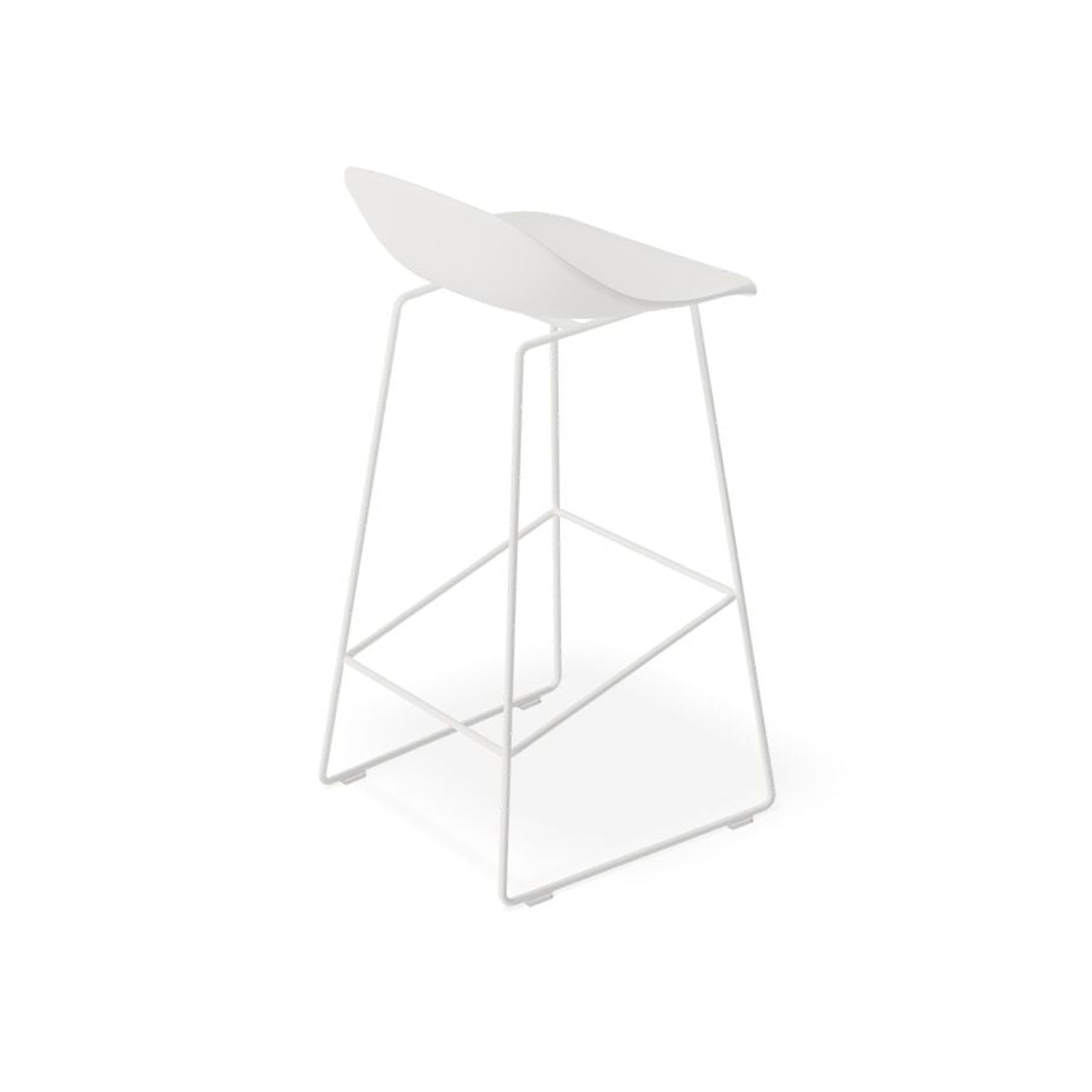 Pop Stool - White Frame and Shell Seat gallery detail image