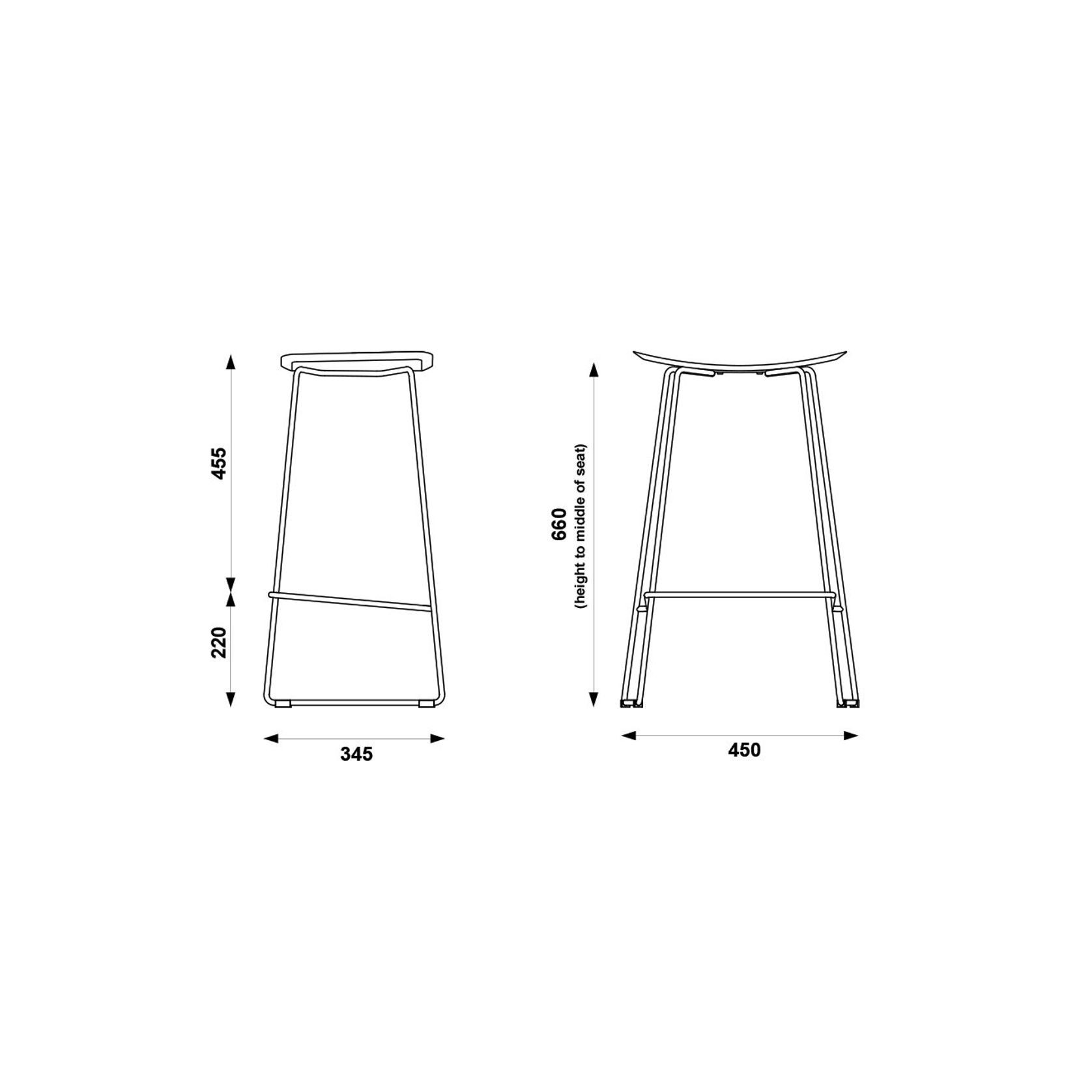 Winnie Stool - White - White Leather  - 76cm Bar Height gallery detail image