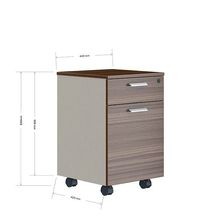 ANDERS Mobile Drawer Cabinet 40cm - Australian Gold Oak & Beige gallery detail image