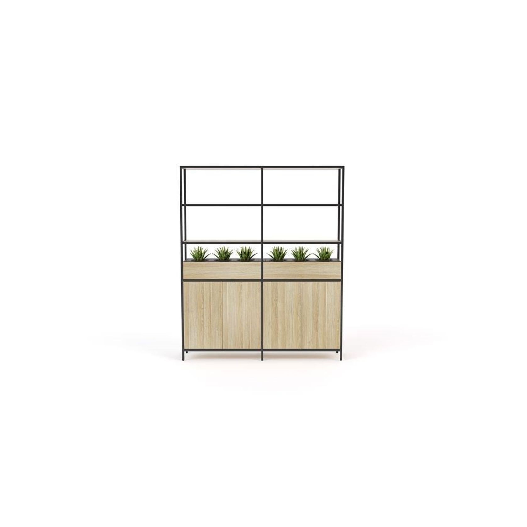 Kubix Modular 2-Unit Cupboard with Planters gallery detail image