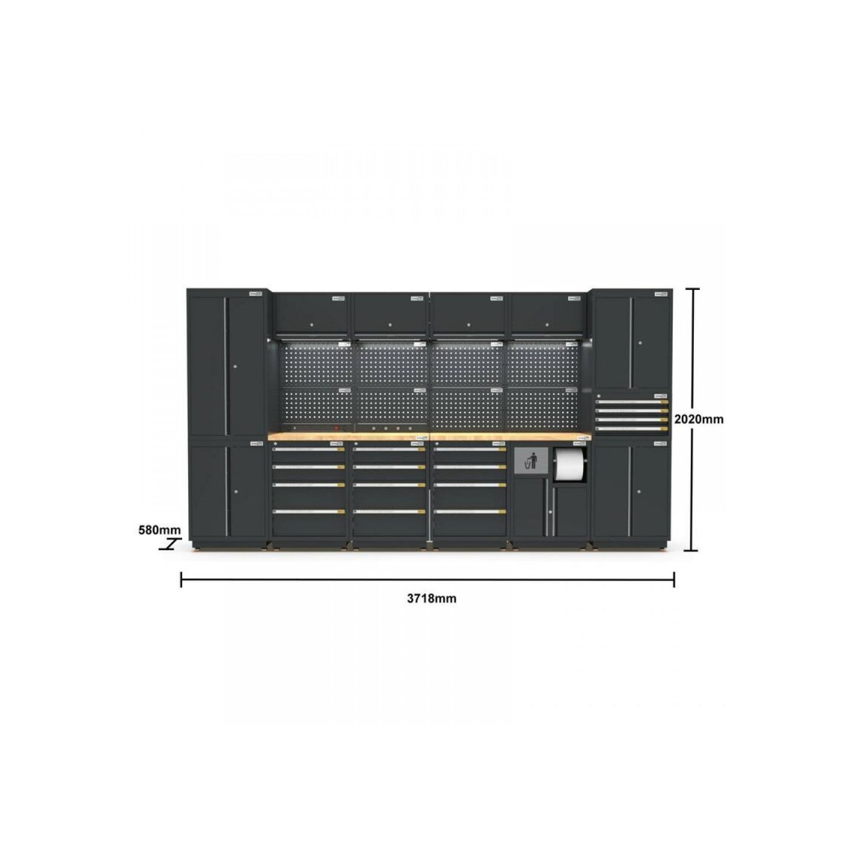 Pro Series Black Garage Storage Cabinet Set | GS30-34P gallery detail image