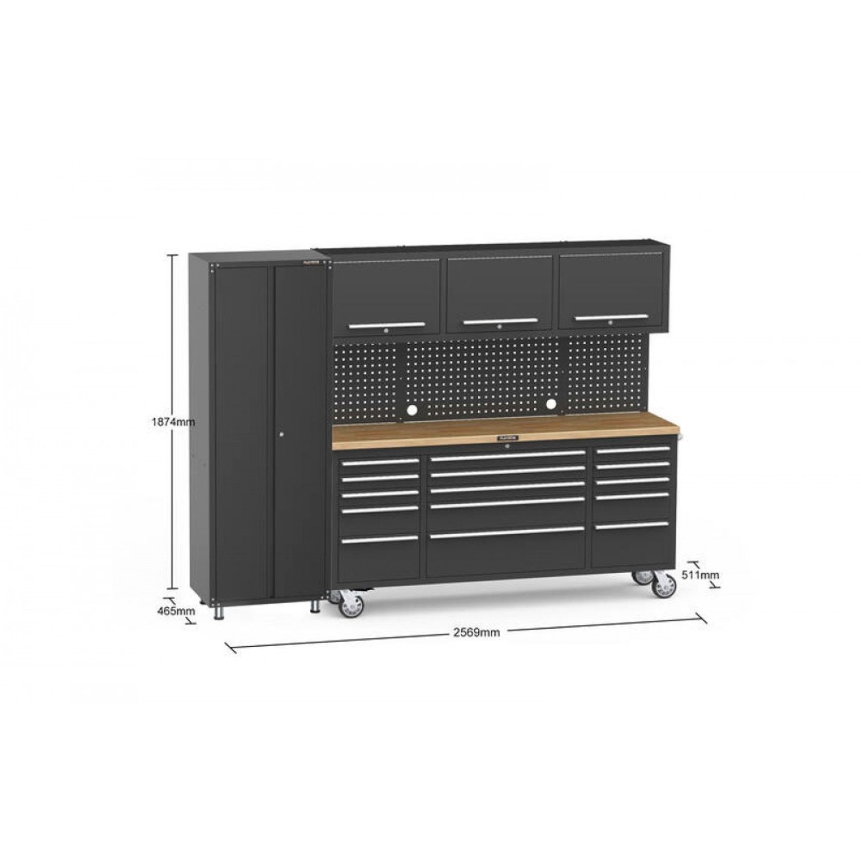 Black Workshop Garage Storage Cabinet Set | GS-P6A gallery detail image