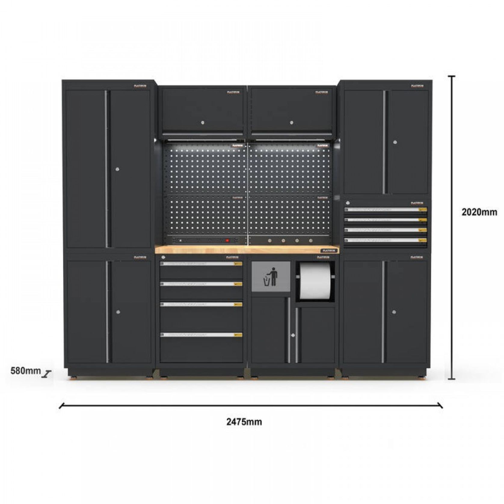 Pro Series Black Garage Storage Cabinet Set | GS30-21P gallery detail image