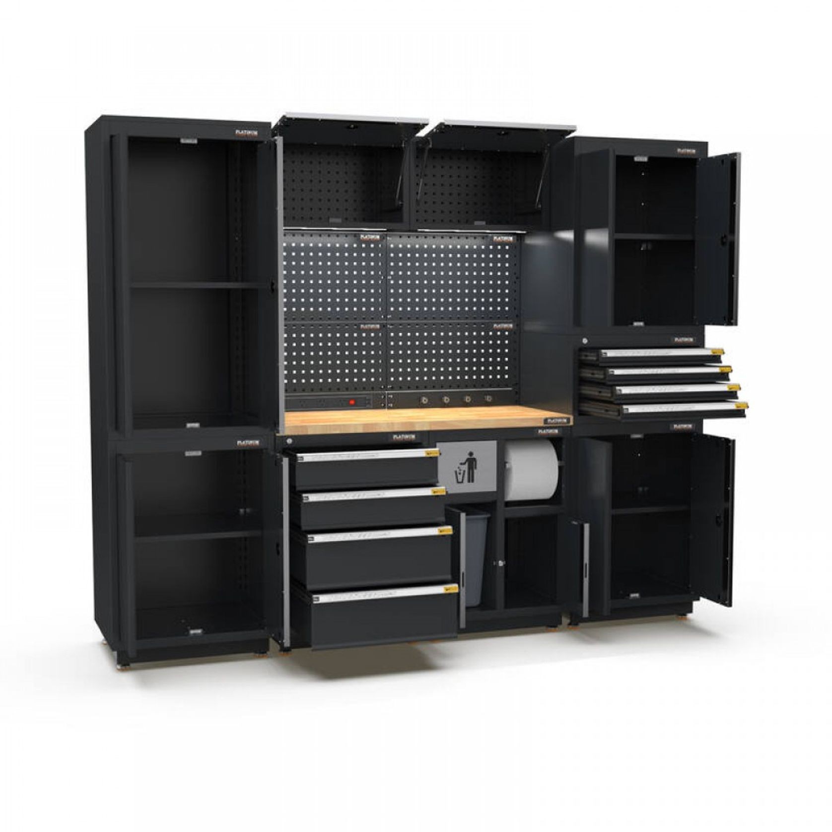 Pro Series Black Garage Storage Cabinet Set | GS30-21P gallery detail image