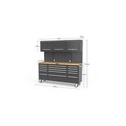 Black Mobile Work Bench | GS-WB72P6 gallery detail image