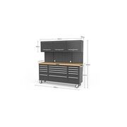 Black Workshop Garage Storage Cabinet Set | GS-P6A gallery detail image