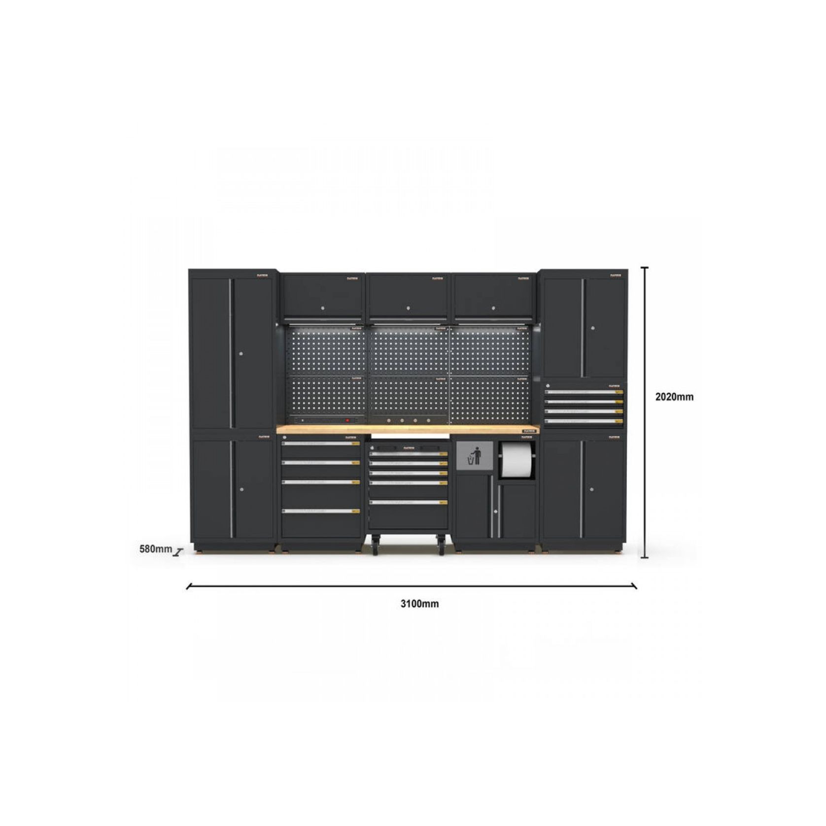 Pro Series Black Garage Storage Cabinet Set | GS30-27P gallery detail image