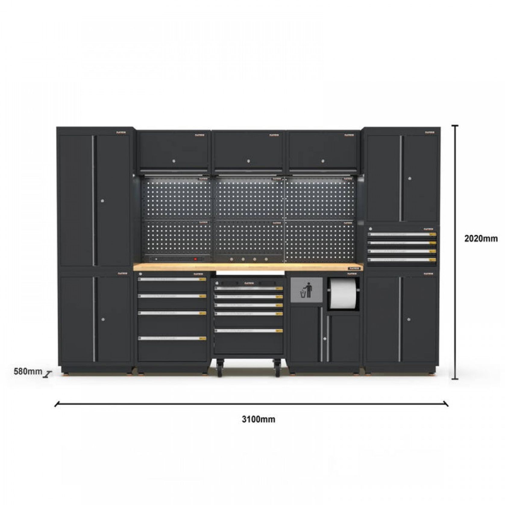 Pro Series Black Garage Storage Cabinet Set | GS30-27P gallery detail image
