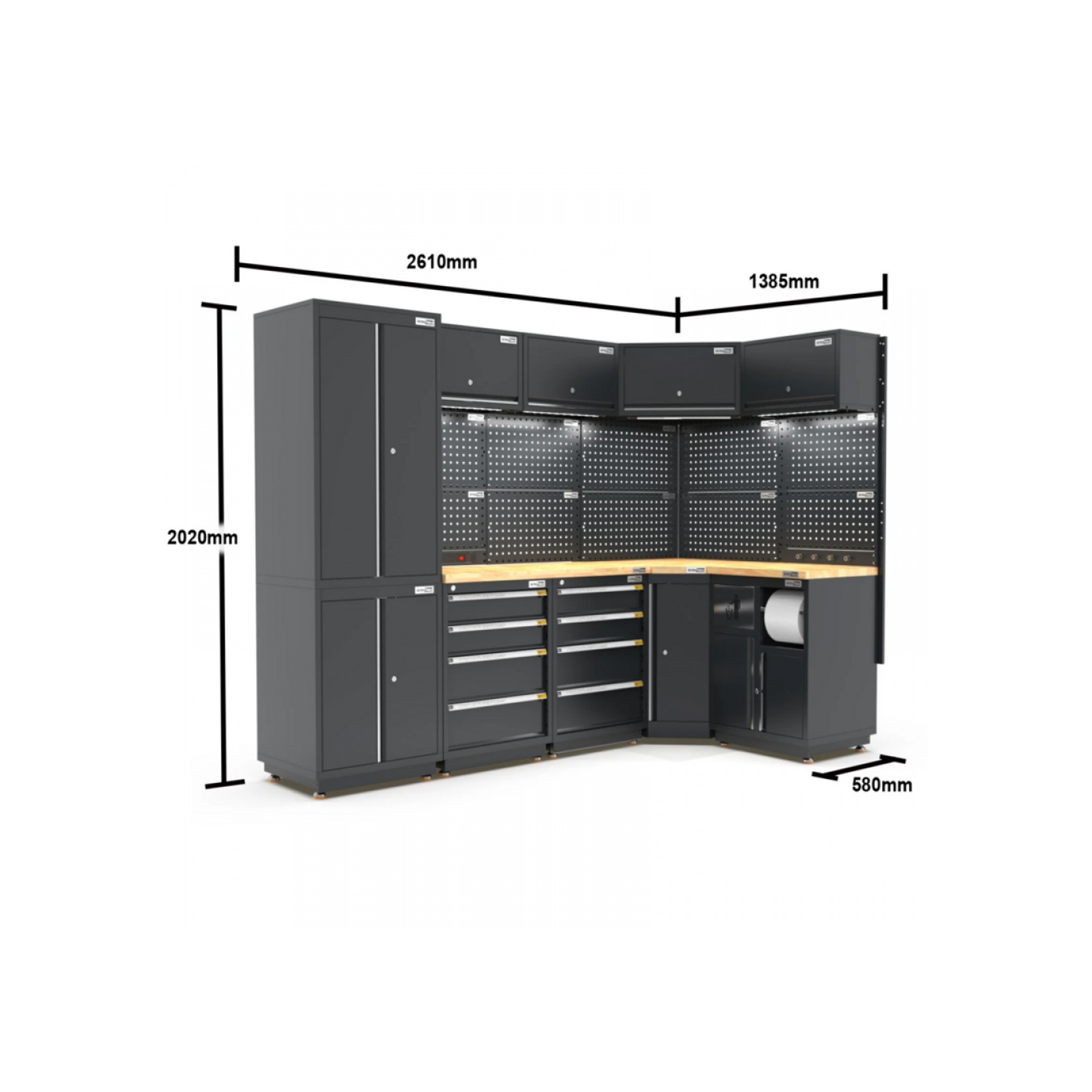 Pro Series Black Garage Storage Cabinet | GS30-COR35P gallery detail image