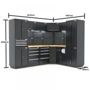 Pro Series Black Garage Storage Cabinet | GS30-COR38P gallery detail image