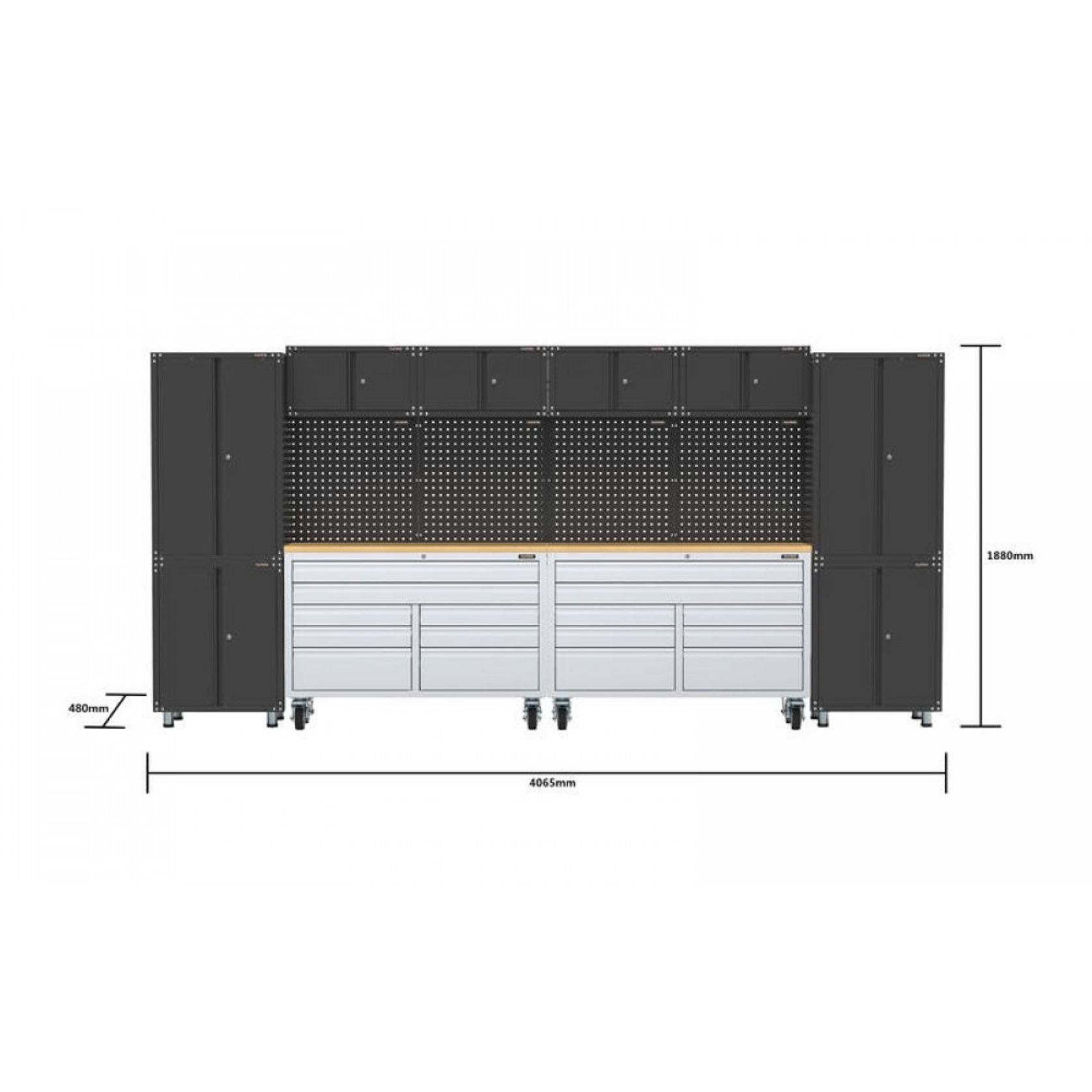 Garage Storage System with Tool Chest Workbench | GS-A14 gallery detail image
