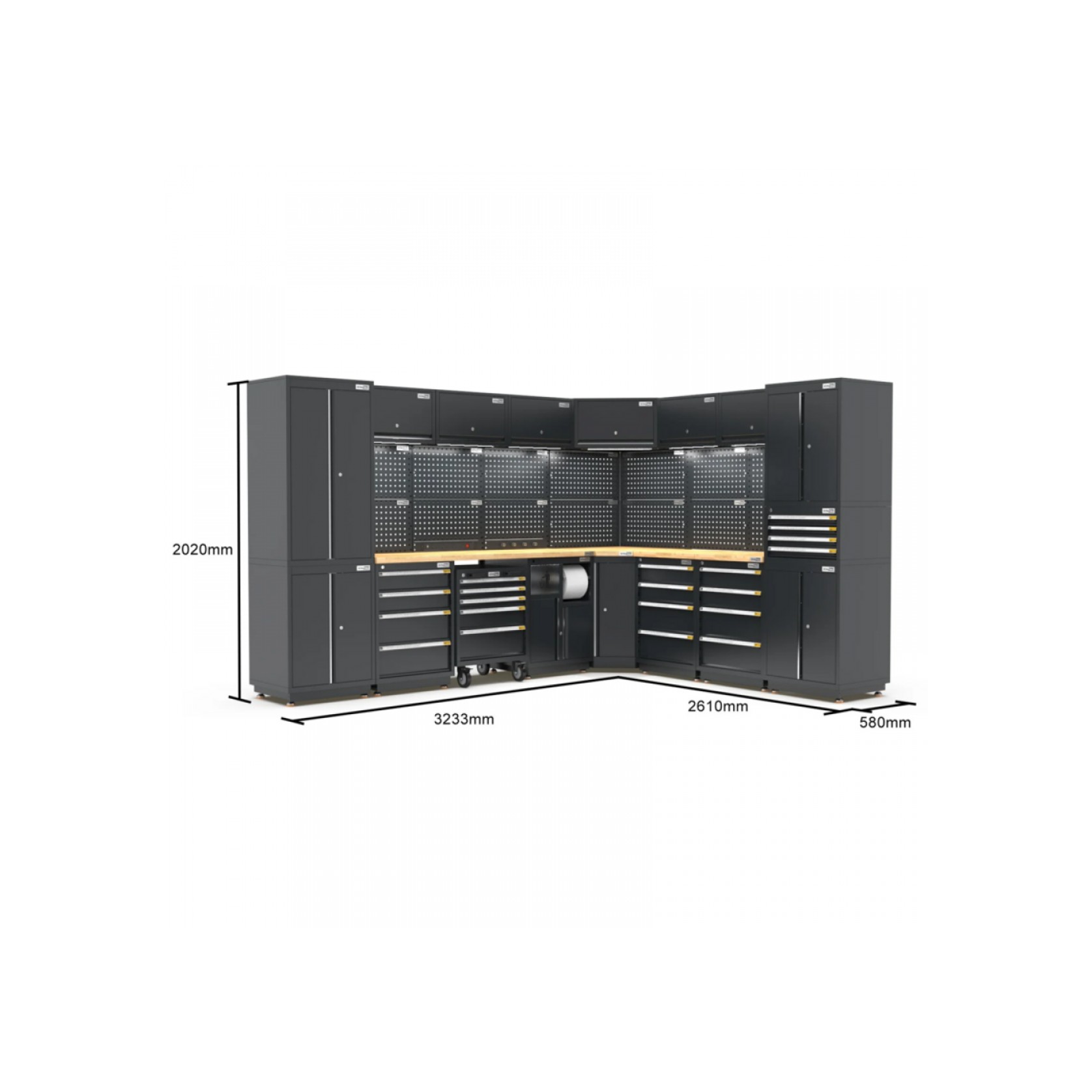Pro Series Black Garage Storage Cabinet | GS30-COR50P gallery detail image