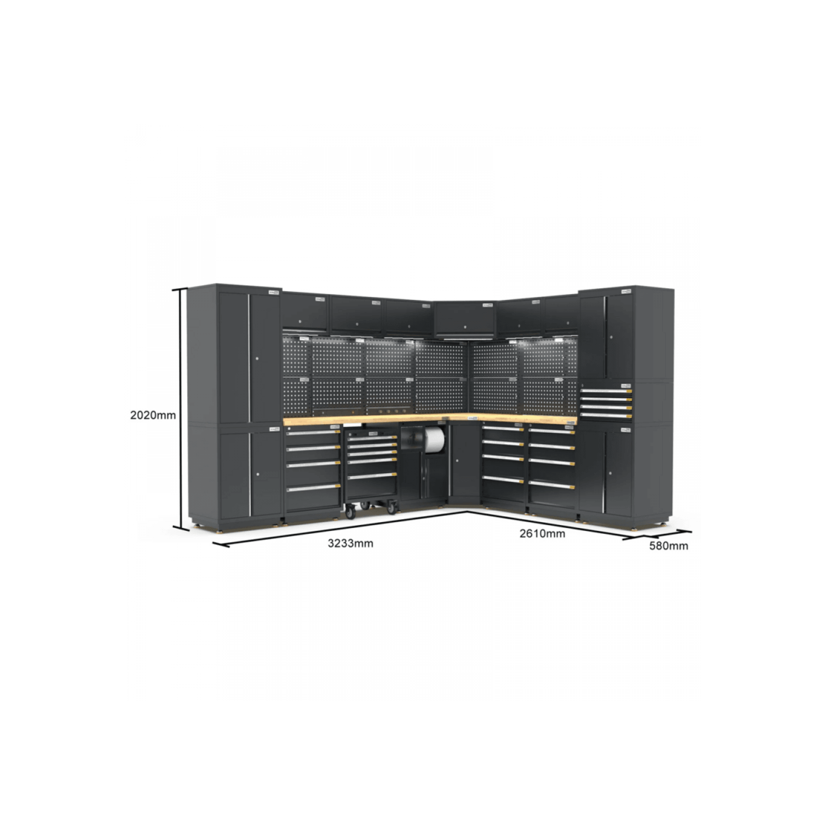 Pro Series Black Garage Storage Cabinet | GS30-COR50P gallery detail image