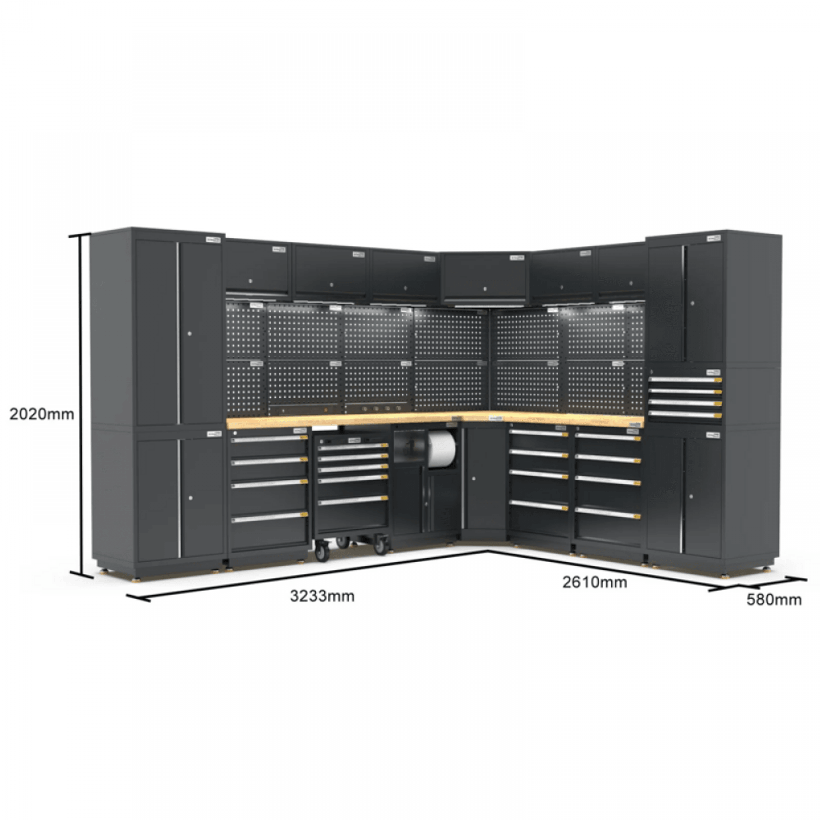 Pro Series Black Garage Storage Cabinet | GS30-COR50P gallery detail image