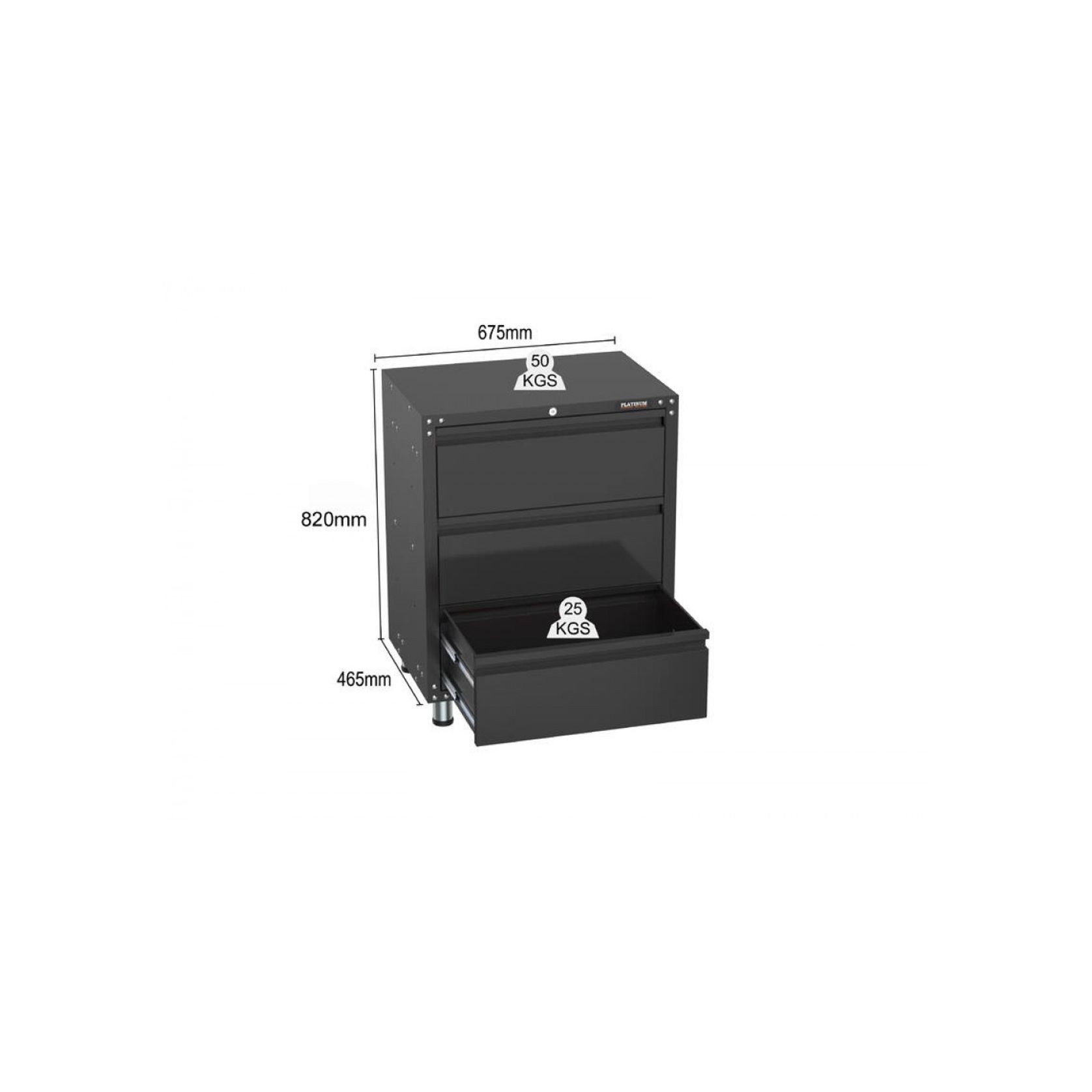Black Workshop Garage Storage Cabinet Set | GS-D18 gallery detail image