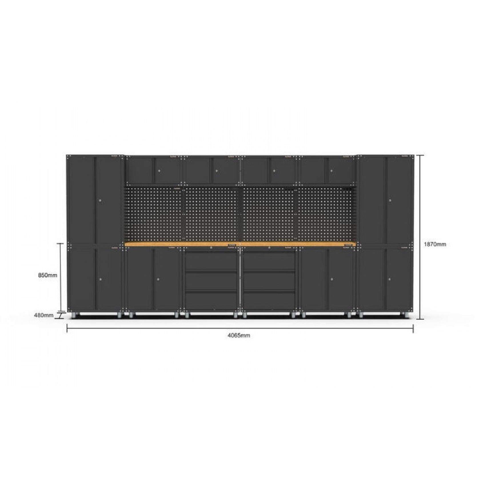 Black Workshop Garage Storage Cabinet Set | GS-D18 gallery detail image