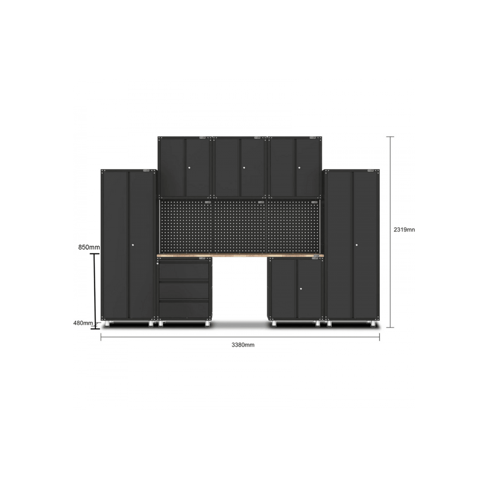 Black Workshop Garage Storage Cabinet Set | GS-D10 gallery detail image