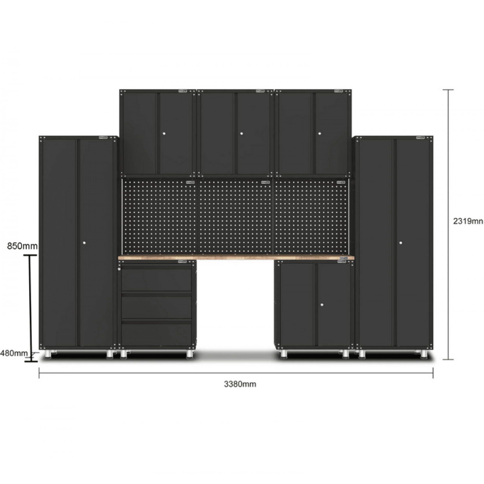 Black Workshop Garage Storage Cabinet Set | GS-D10 gallery detail image