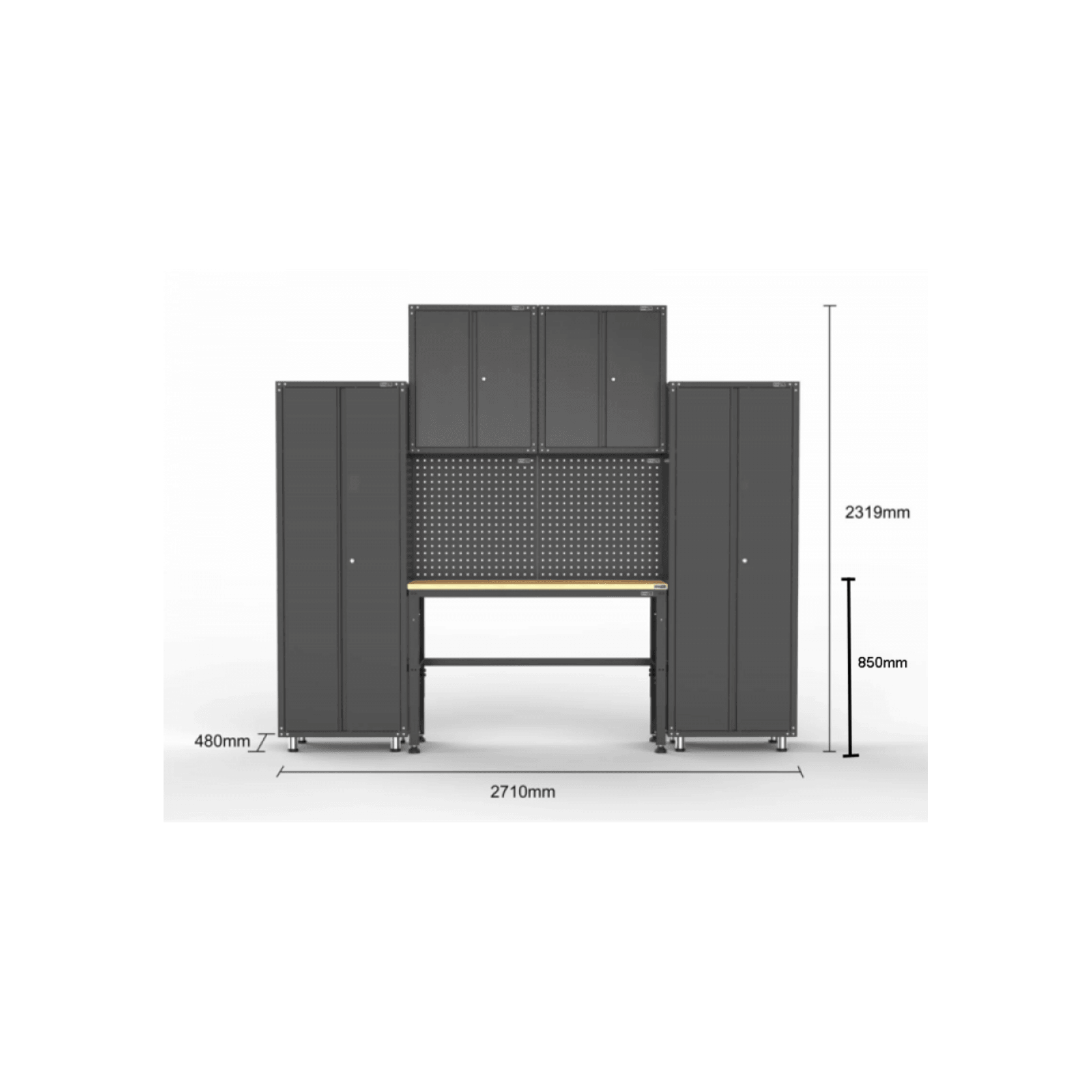 Black Workshop Garage Storage Cabinet Set | GS-D10A gallery detail image