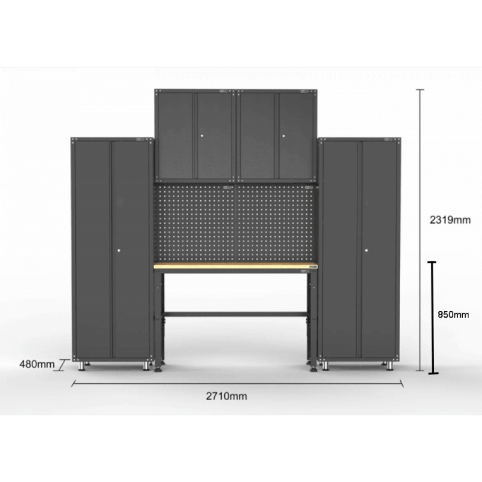 Black Workshop Garage Storage Cabinet Set | GS-D10A gallery detail image