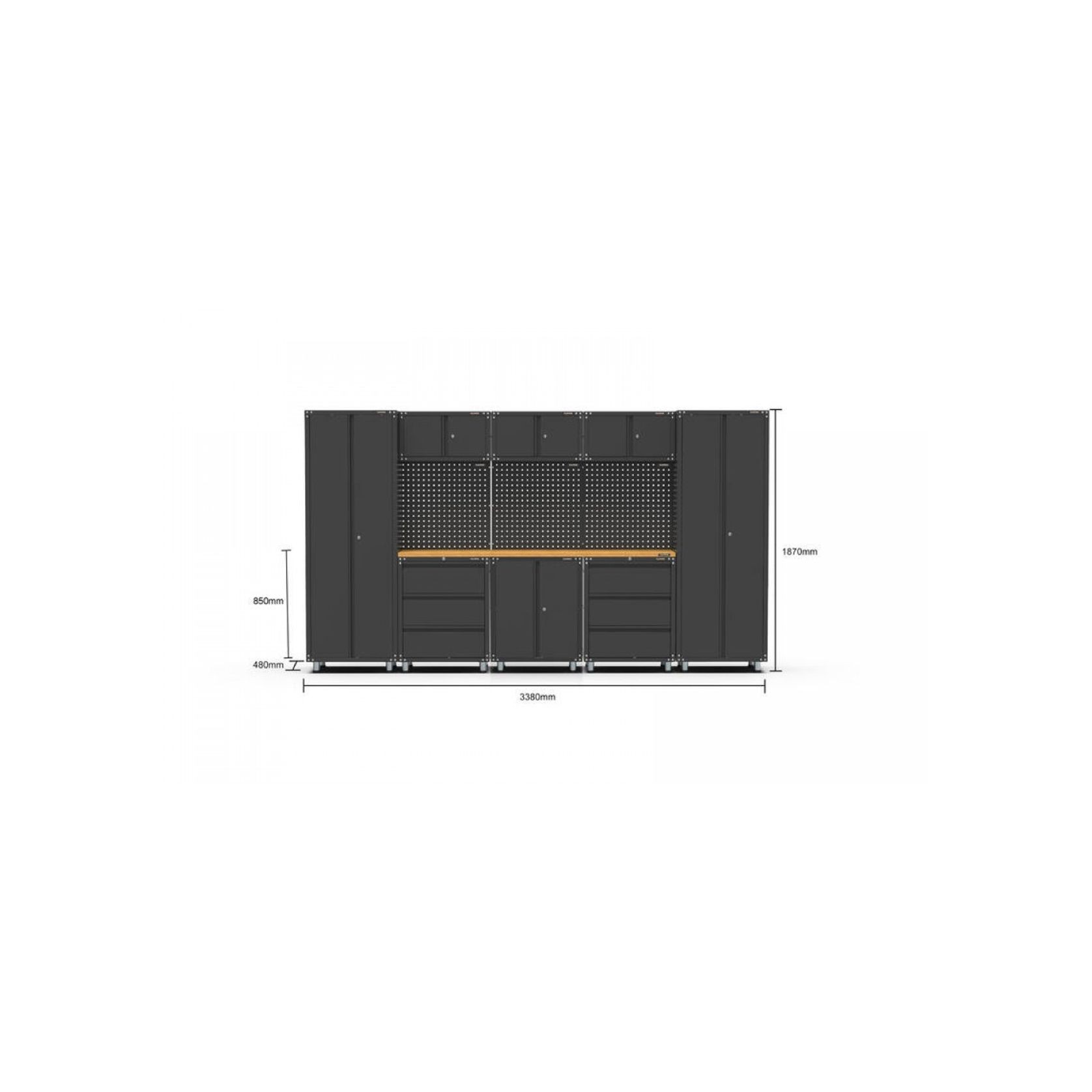 Black Workshop Garage Storage Cabinet Set | GS-D12 gallery detail image