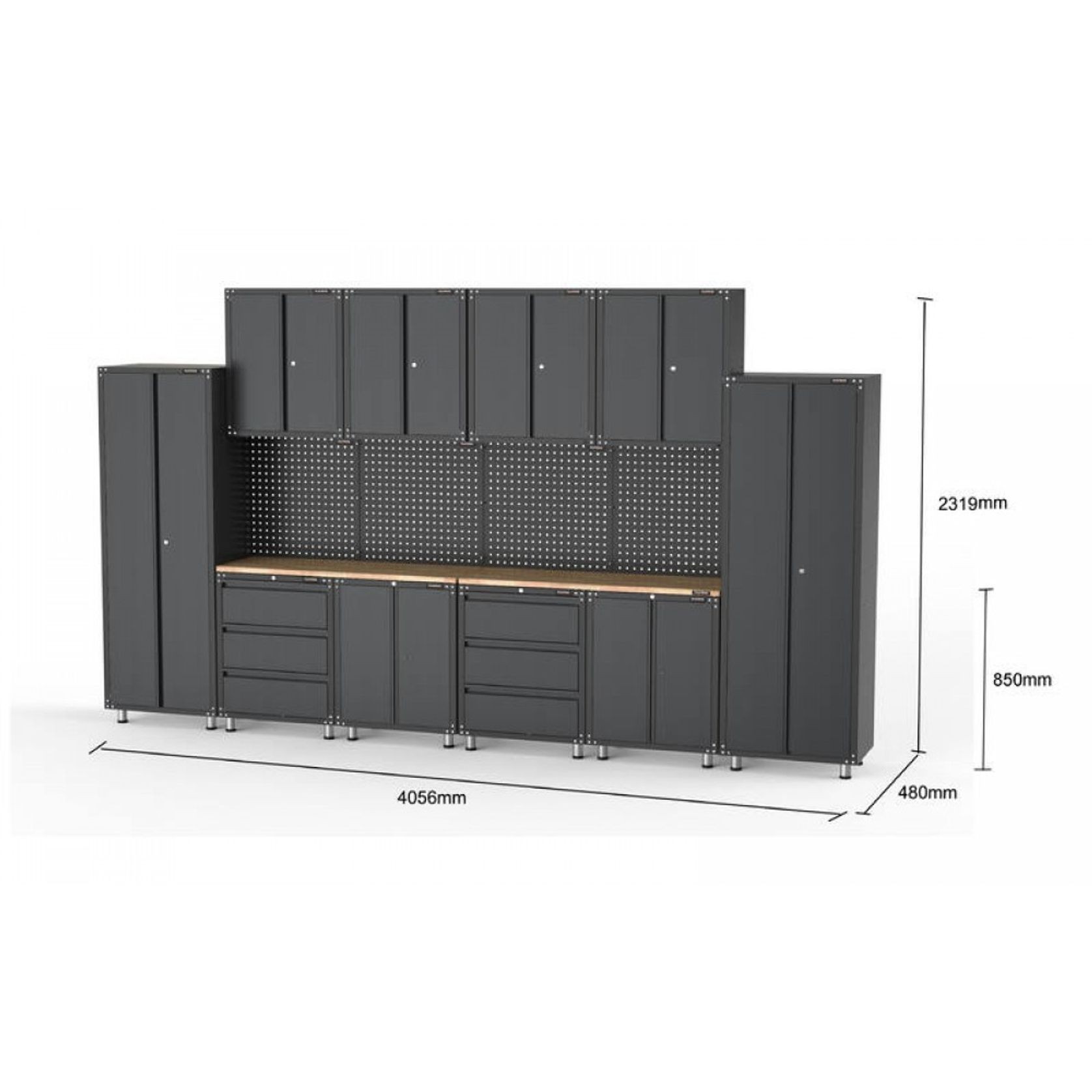 Black Workshop Garage Storage Cabinet Set | GS-D16 gallery detail image