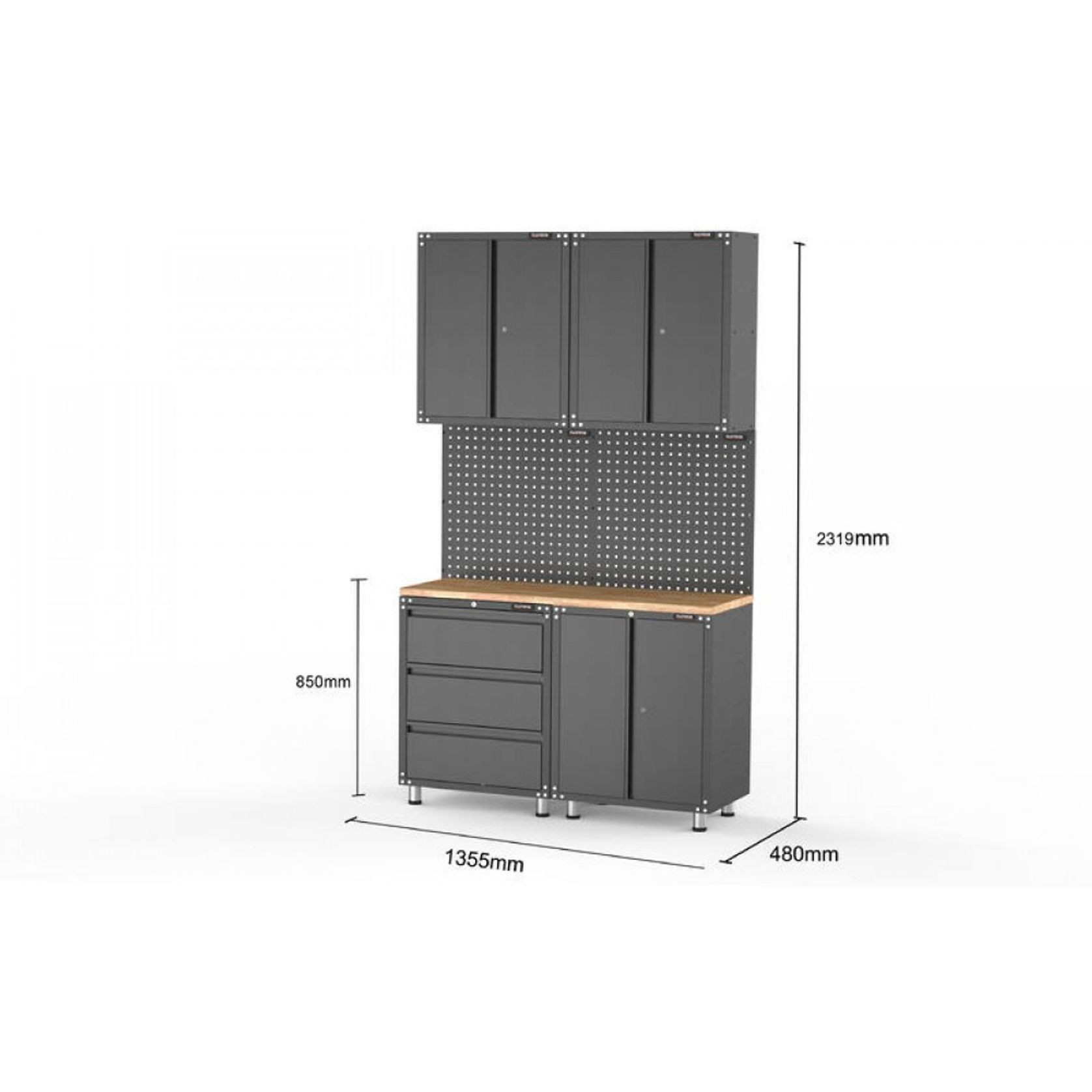 Black Workshop Garage Storage Cabinet Set | GS-D7 gallery detail image