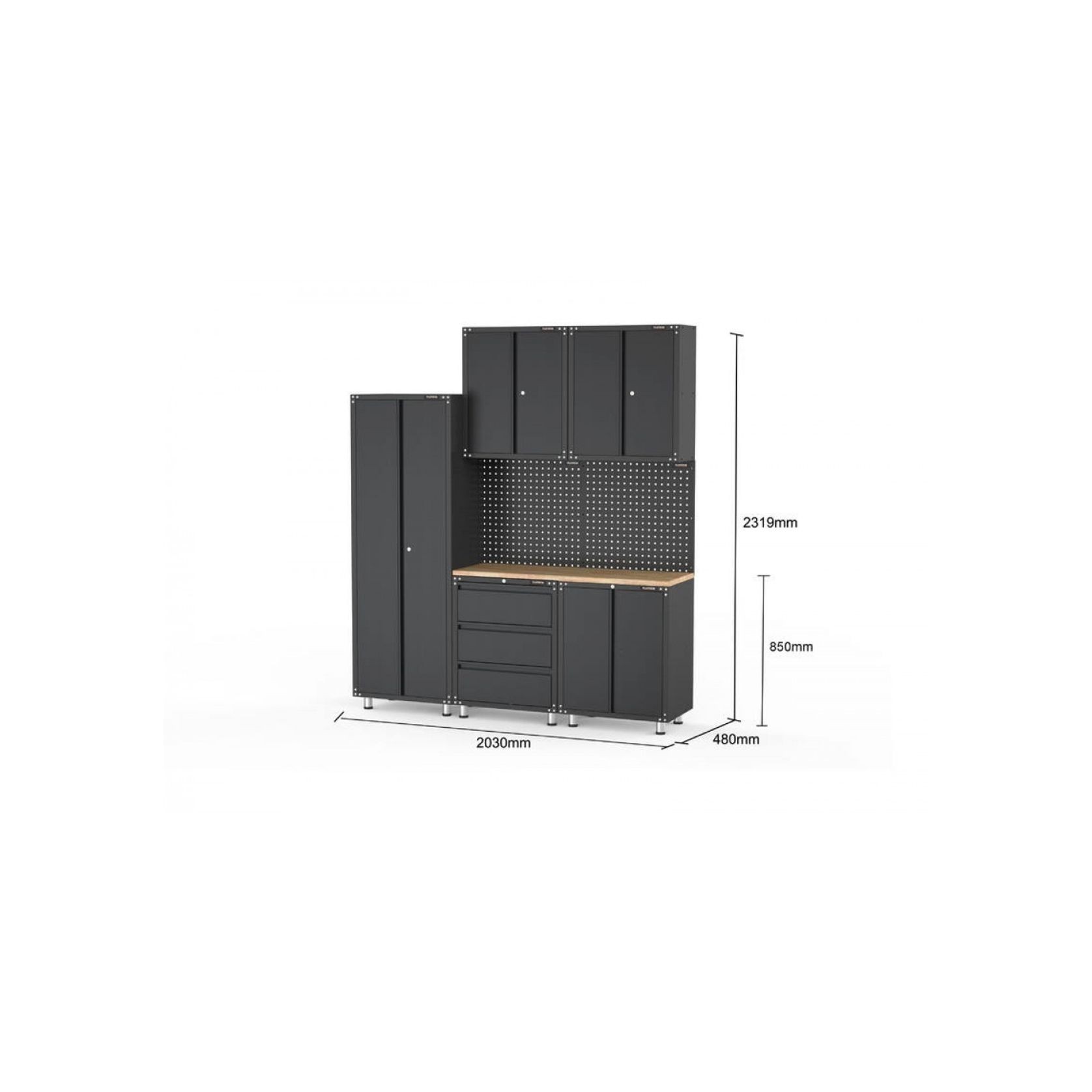 Black Workshop Garage Storage Cabinet Set | GS-D8 gallery detail image