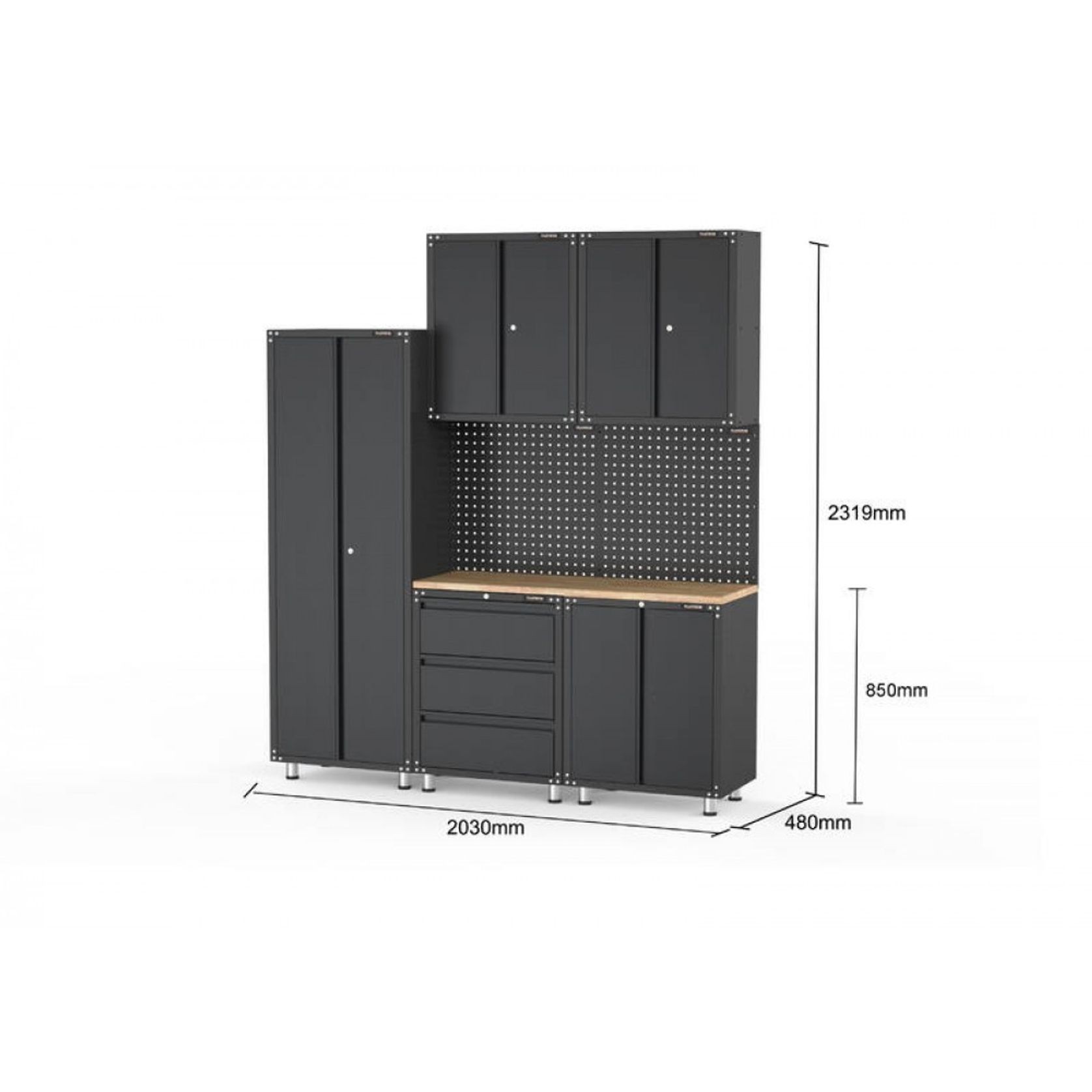 Black Workshop Garage Storage Cabinet Set | GS-D8 gallery detail image