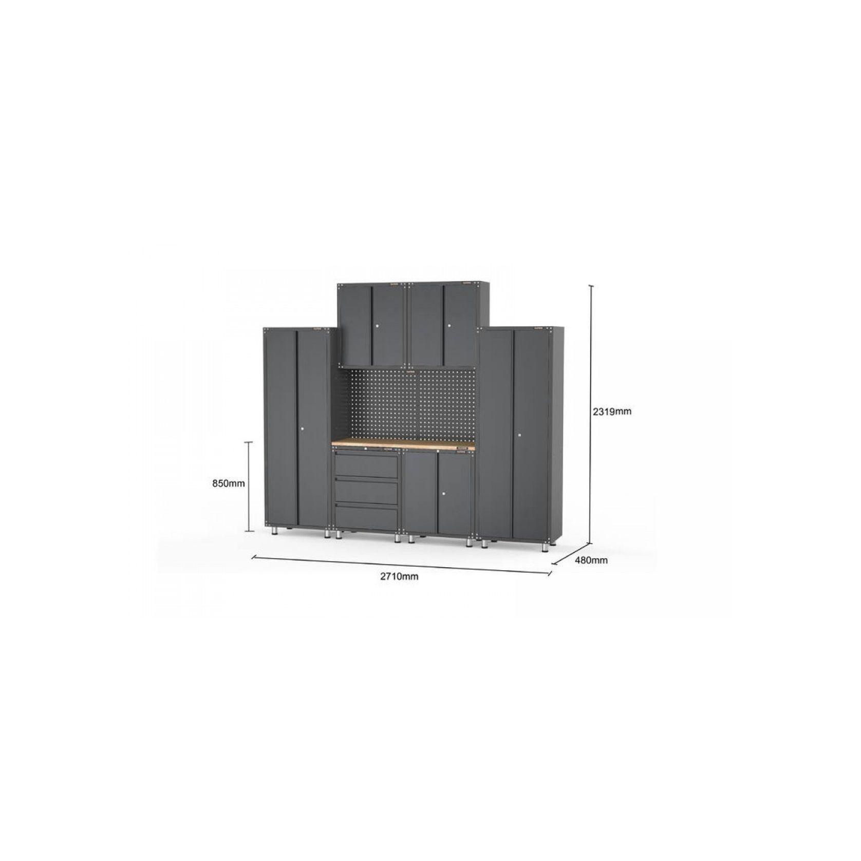 Black Workshop Garage Storage Cabinet Set | GS-D9B gallery detail image
