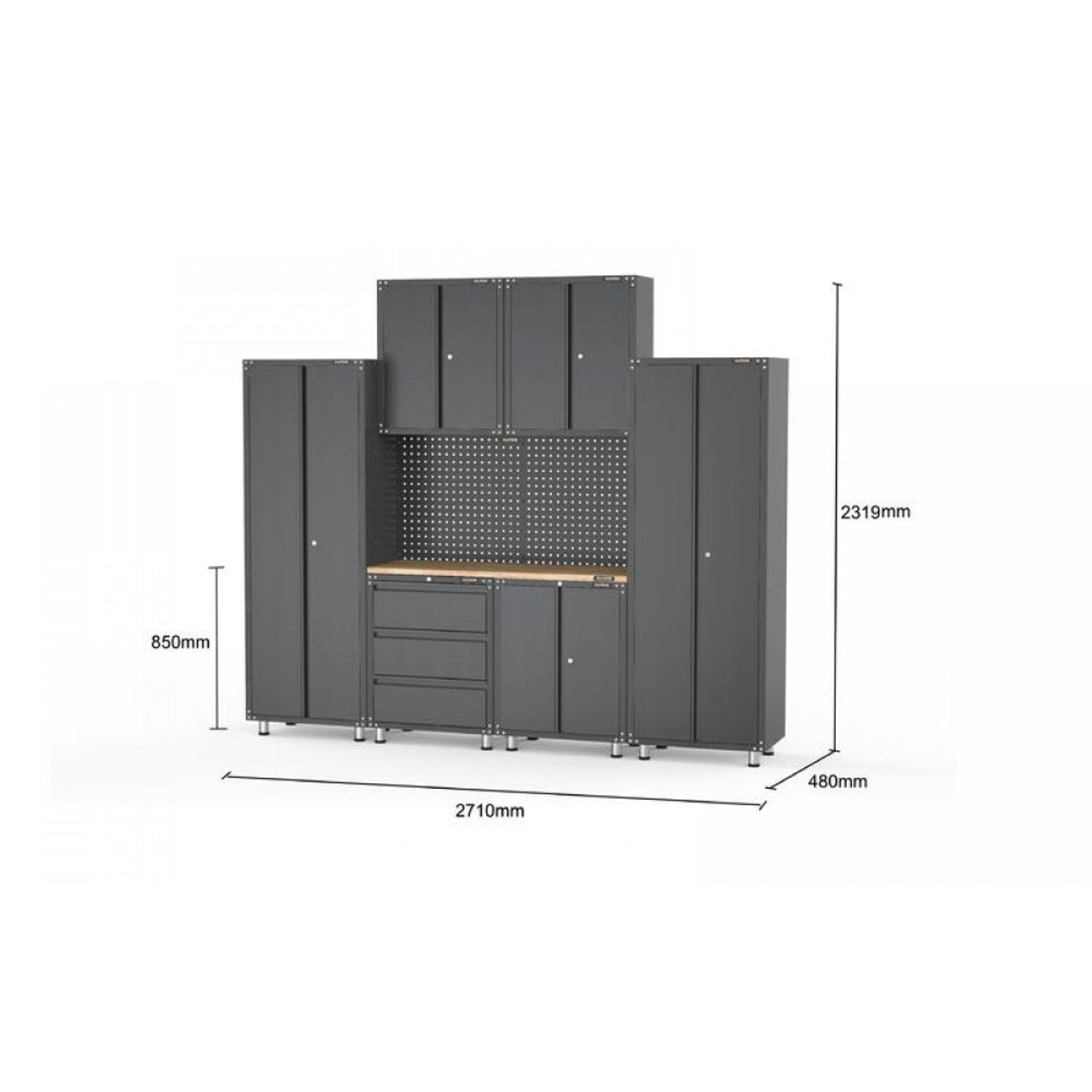 Black Workshop Garage Storage Cabinet Set | GS-D9B gallery detail image