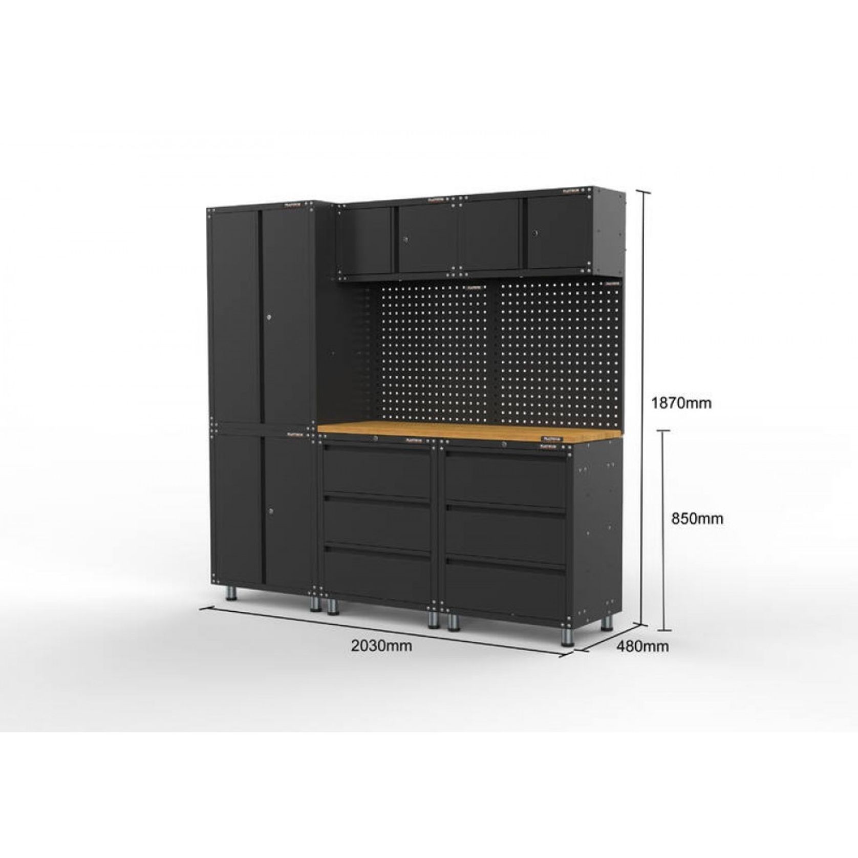 Black Workshop Garage Storage Cabinet Set | GS-D9C gallery detail image