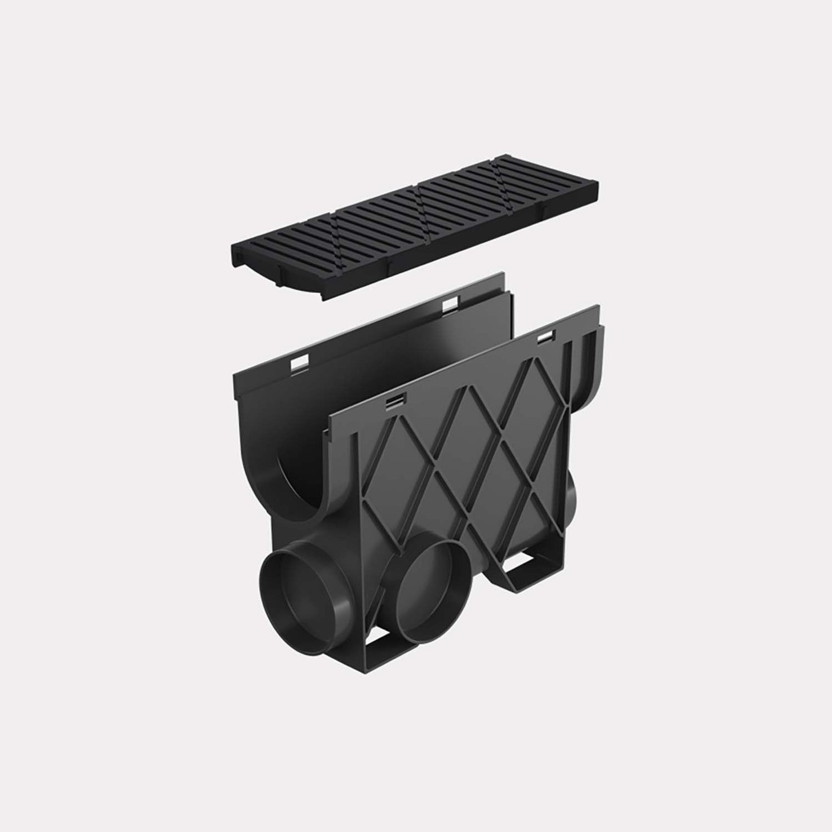 Storm Drain™ Slimline Pit with Black Heel Guard Grate gallery detail image