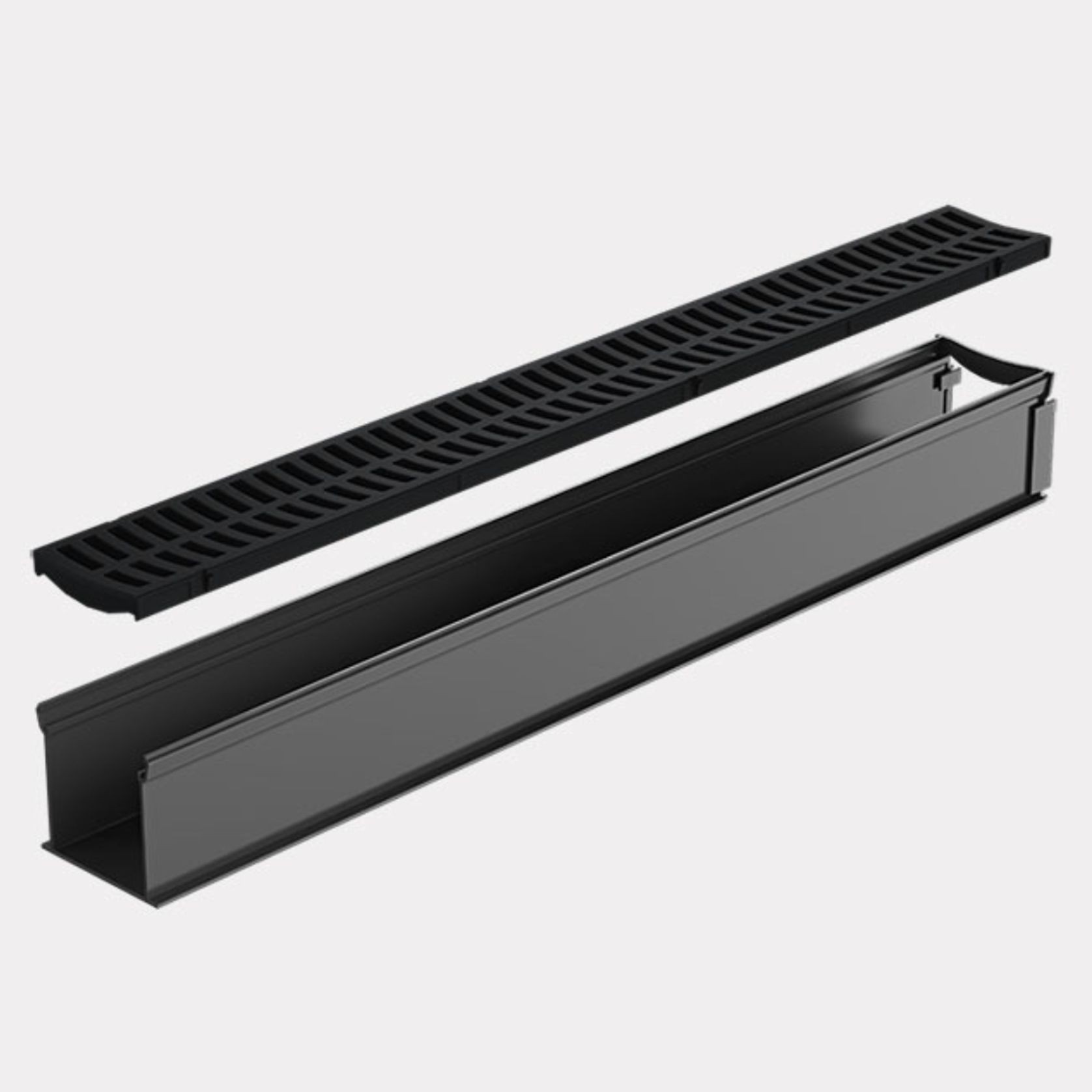 Rain Drain™ Trade – 1m w/ Black Plastic Grate & Joiner gallery detail image