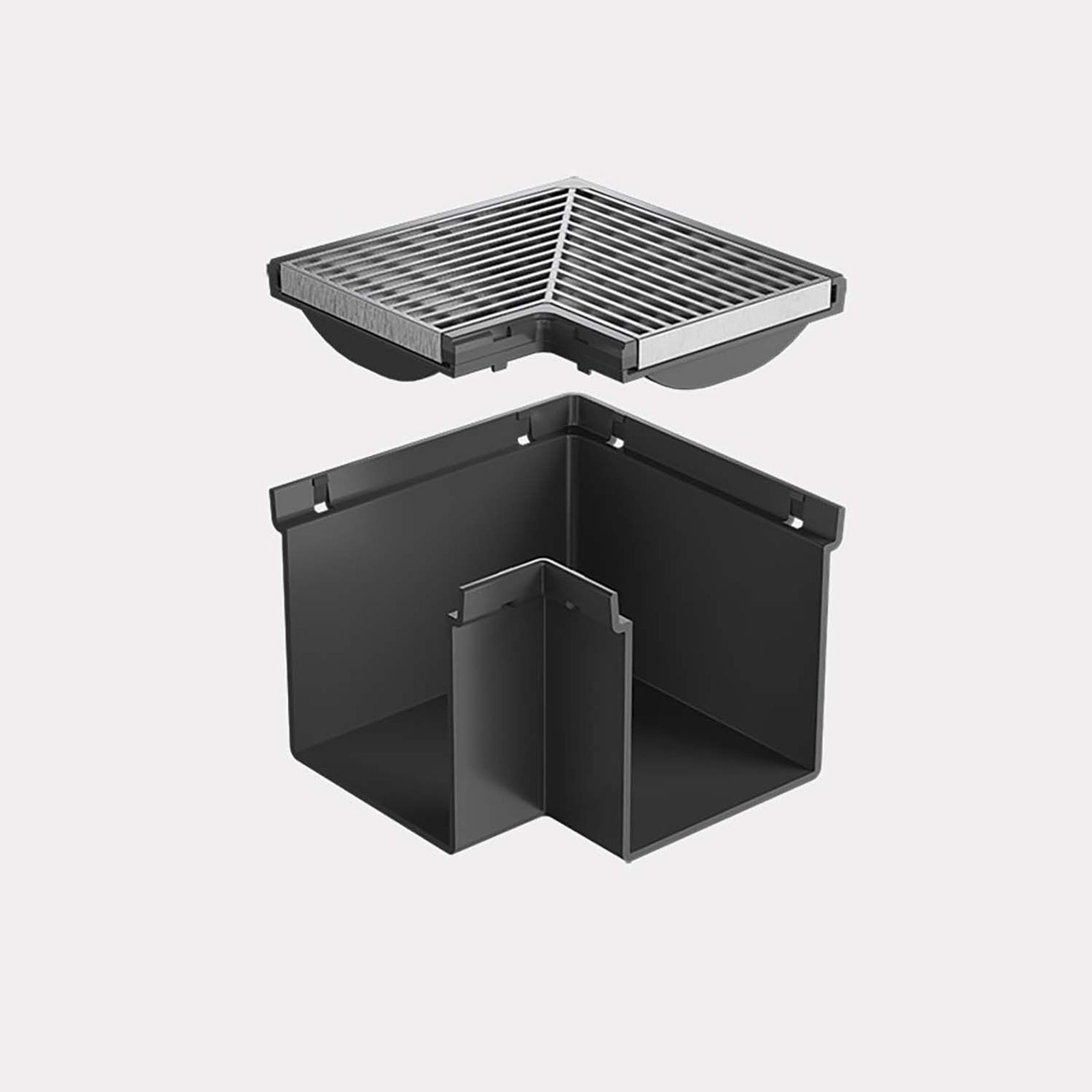 Rain Drain™ Trade – Corner with 316 Architectural Grate gallery detail image