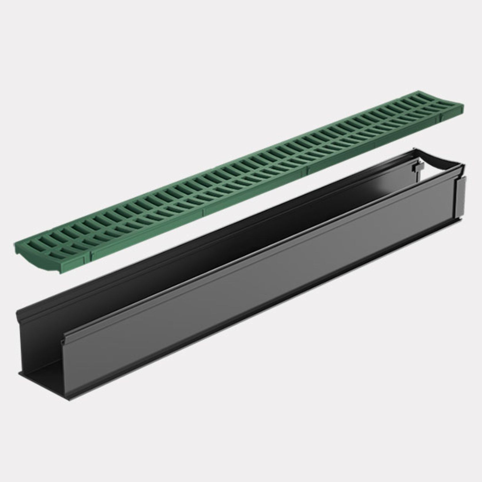 Rain Drain™ Trade – 1m w/ Green Plastic Grate & Joiner gallery detail image