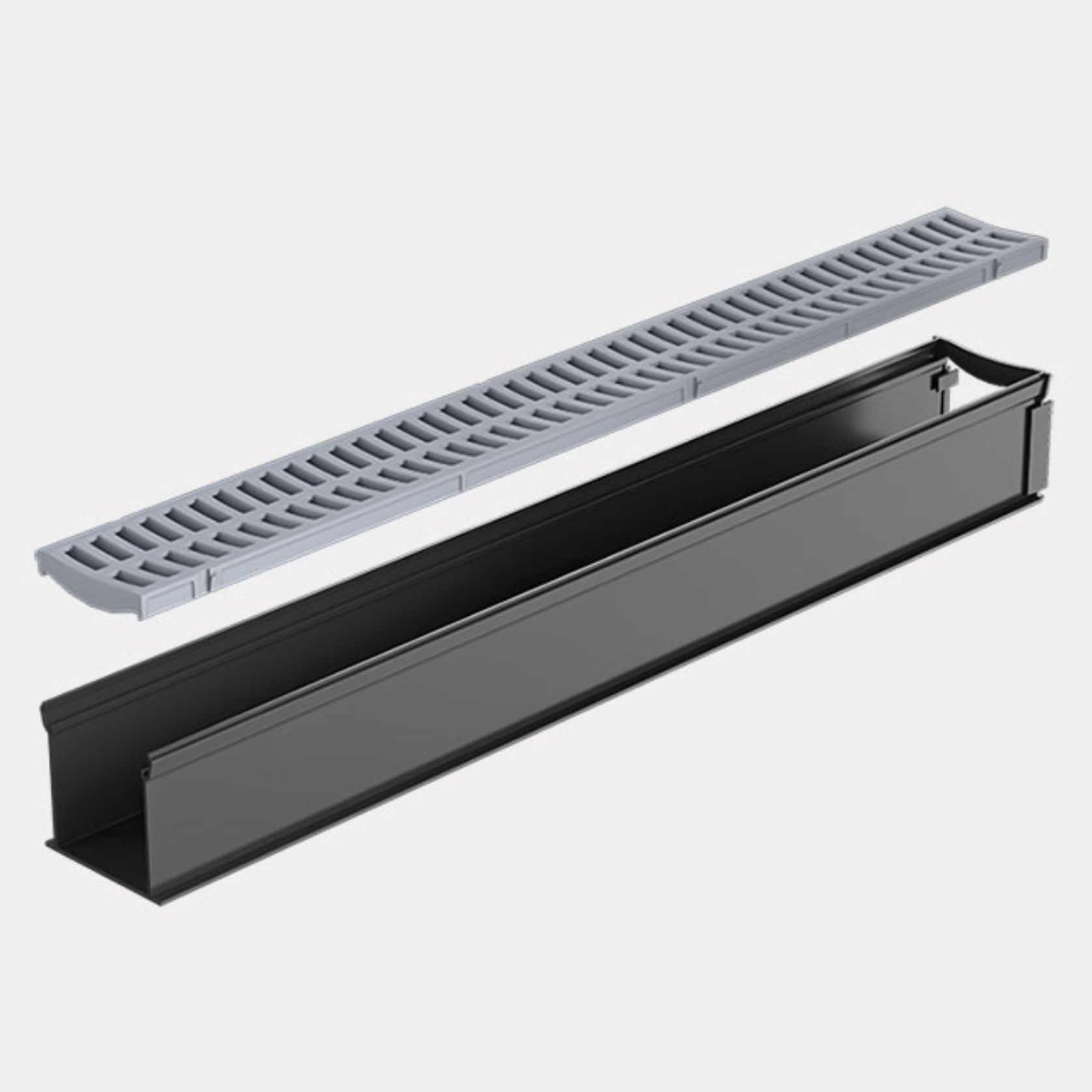 Rain Drain™ Trade – 1m w/ Grey Plastic Grate & Joiner gallery detail image