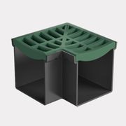 Rain Drain™ Trade – Corner with Green Plastic Grate gallery detail image