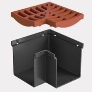 Rain Drain™ Trade – Corner w/ Terracotta Plastic Grate gallery detail image