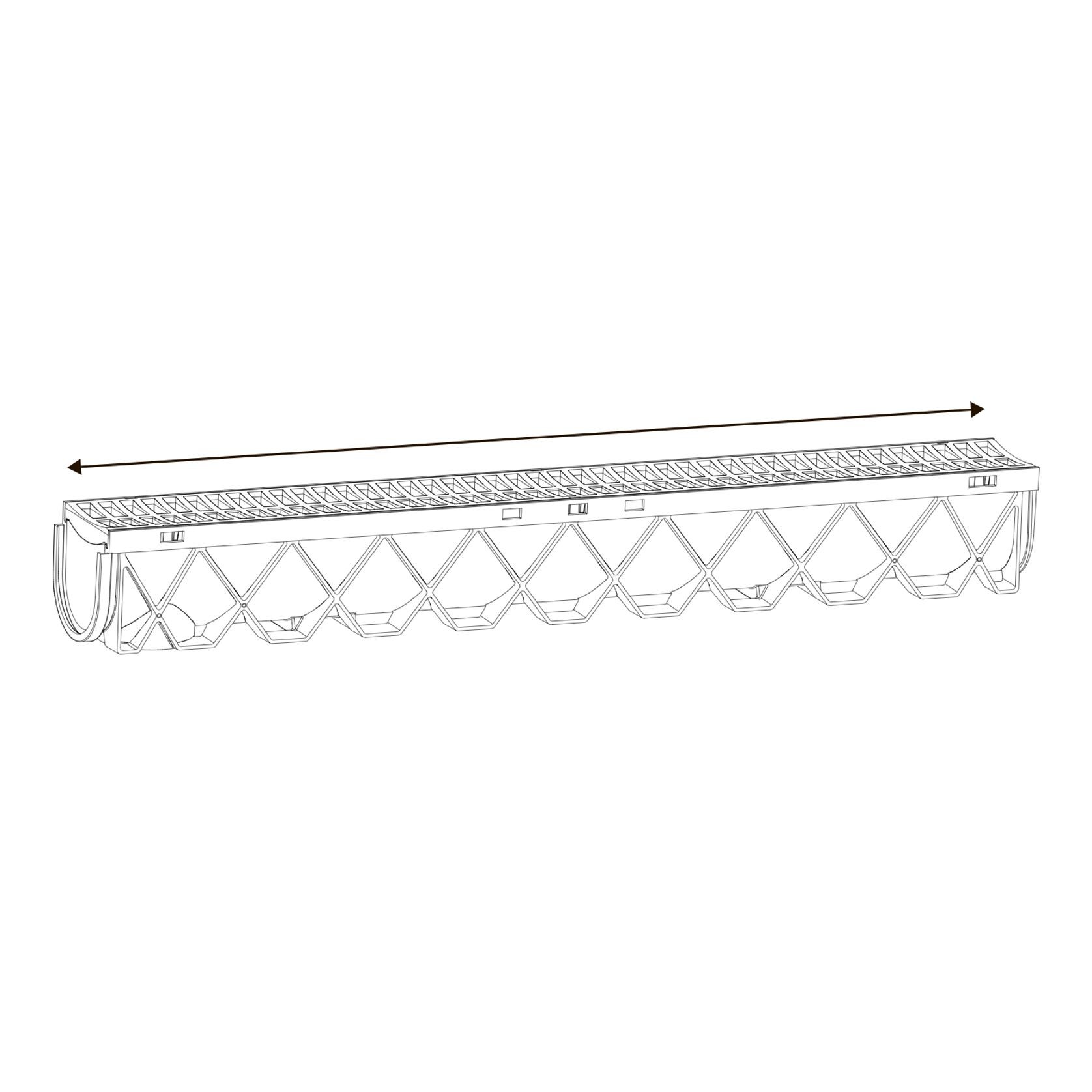 Storm Drain™ – 1m complete w/ Terracotta Plastic Grate gallery detail image