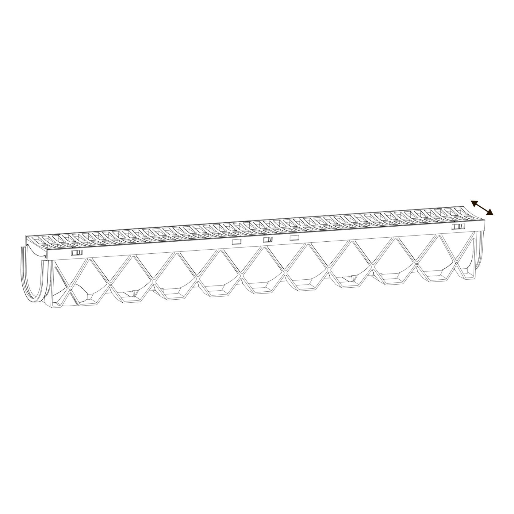 Storm Drain™ – 1m complete w/ Galvanised Plastic Grate gallery detail image