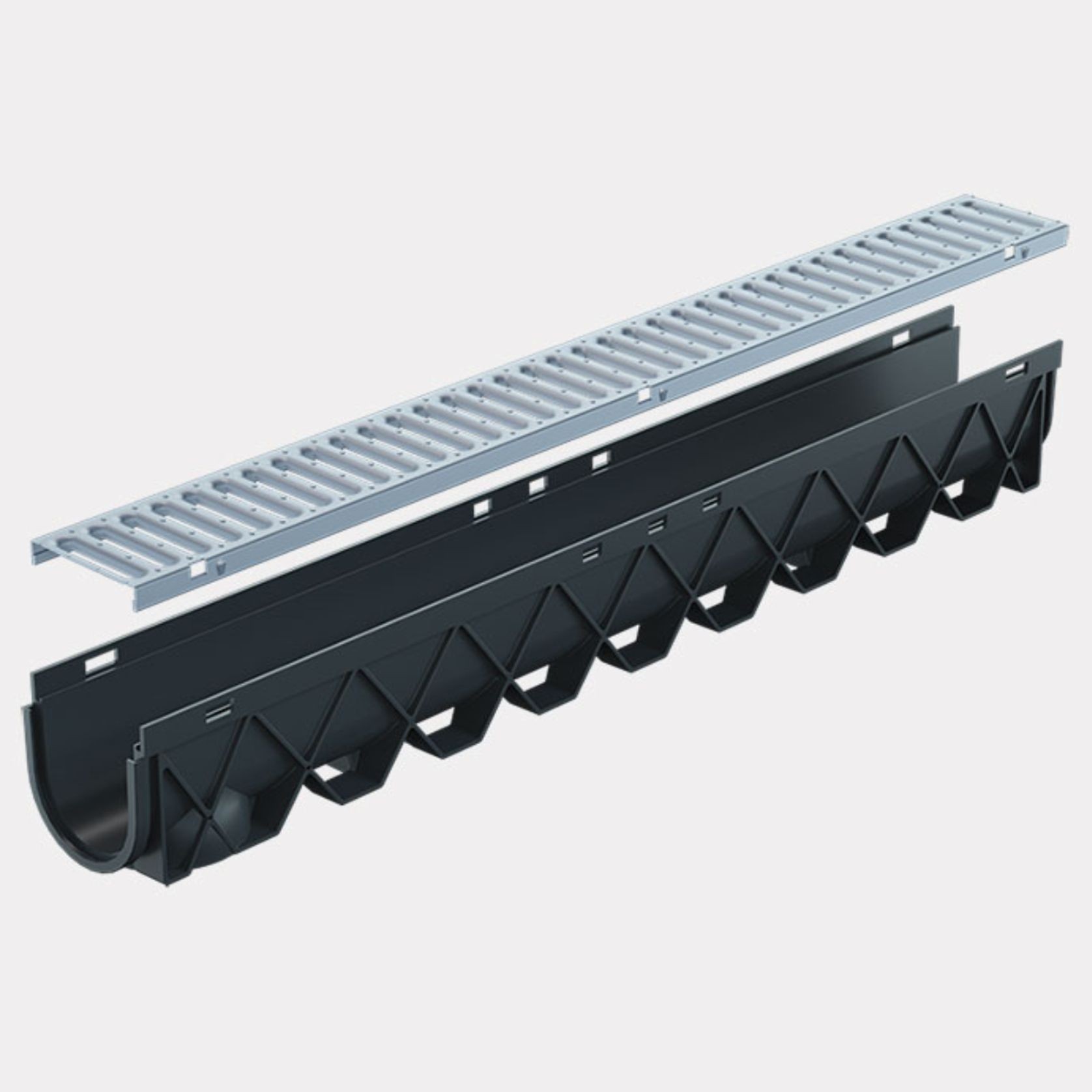 Storm Drain™ – 1m complete w/ Galvanised Plastic Grate gallery detail image